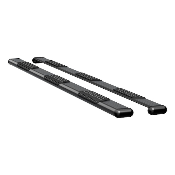 O-MEGA II 6IN OVAL STEPS BLACK TEXTURED POWDER COAT